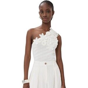 Romantic Figue Figue Women's Capucine Sweater Top Large Crochet Applique